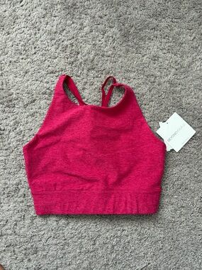 NWT Beyond Yoga Hot Pink Racerback Crop Tank